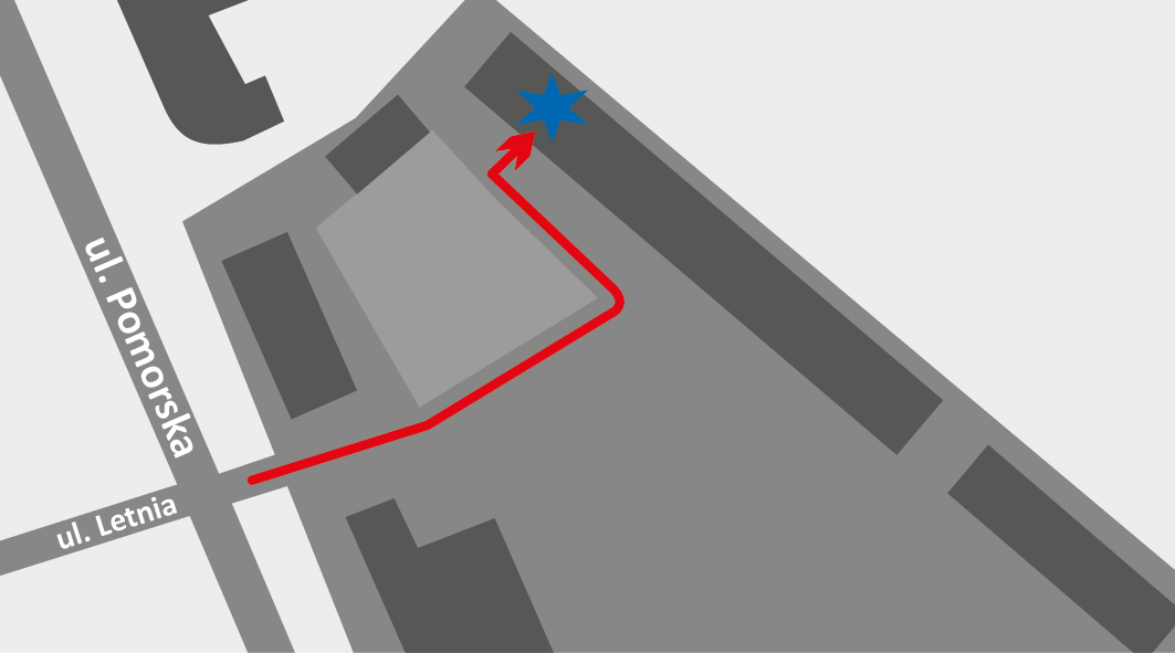 mapa dojazdu na terenie placu